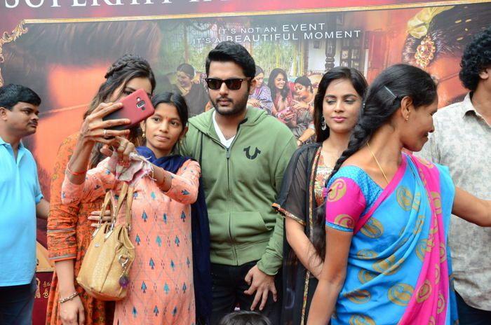 Srinivasa Kalyanam Movie team visits Arjun Theater Photos