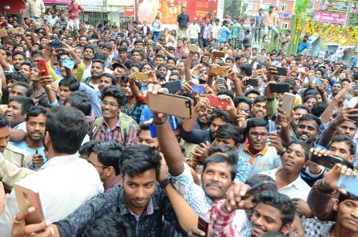 Srinivasa Kalyanam Movie team visits Arjun Theater Photos