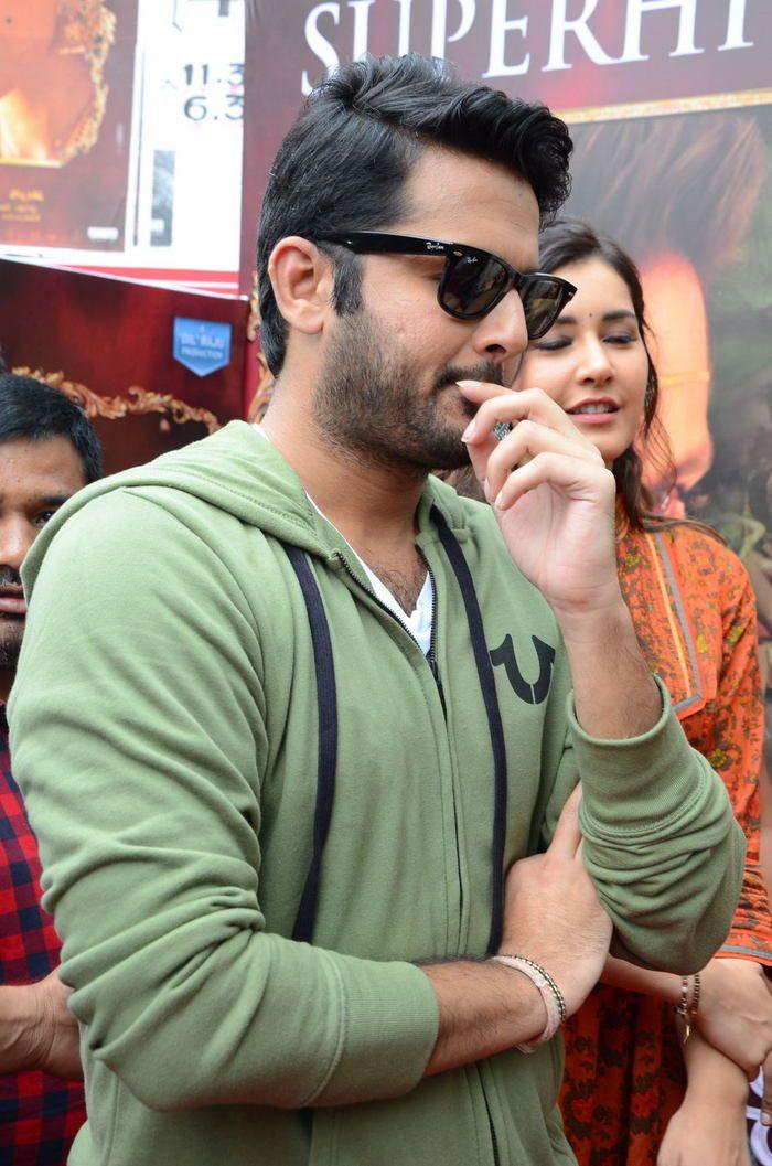 Srinivasa Kalyanam Movie team visits Arjun Theater Photos