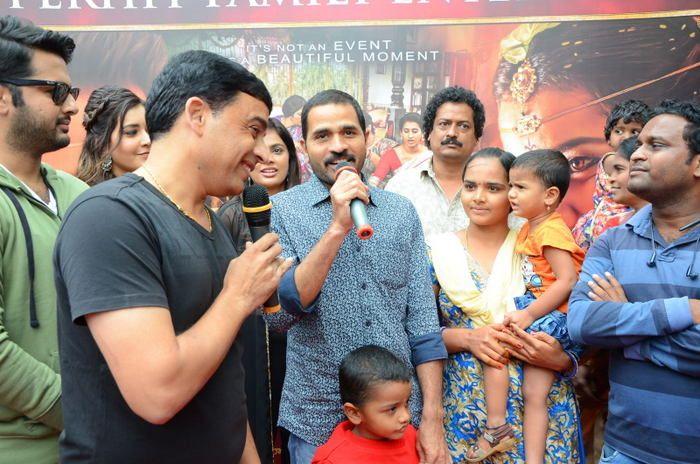 Srinivasa Kalyanam Movie team visits Arjun Theater Photos