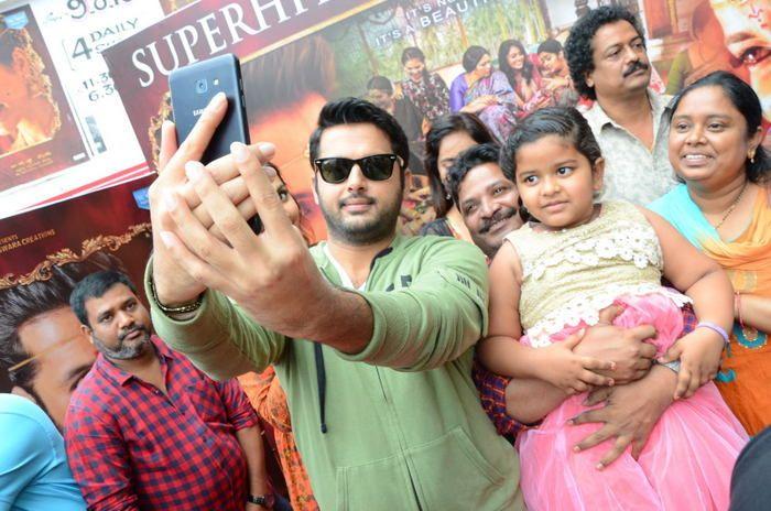 Srinivasa Kalyanam Movie team visits Arjun Theater Photos