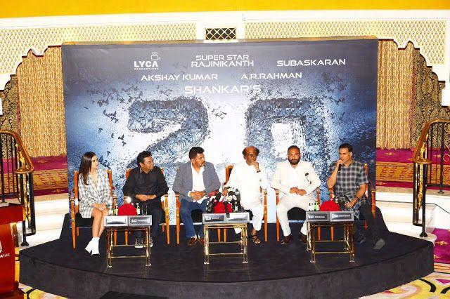 Superstar Rajinikanth 2.0 Press Meet in Dubai Photos