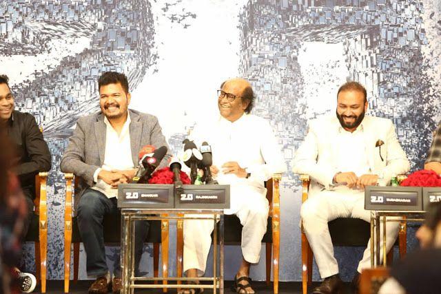 Superstar Rajinikanth 2.0 Press Meet in Dubai Photos