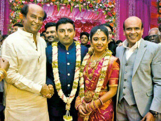 Superstar Rajinikanth At Vaagai Chandrasekar‘s Daughter Wedding Reception