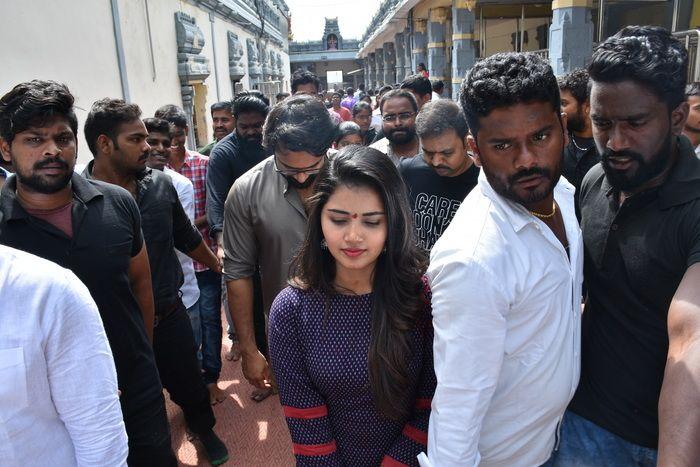 Tej I Love You Movie Team at Durga Temple Photos