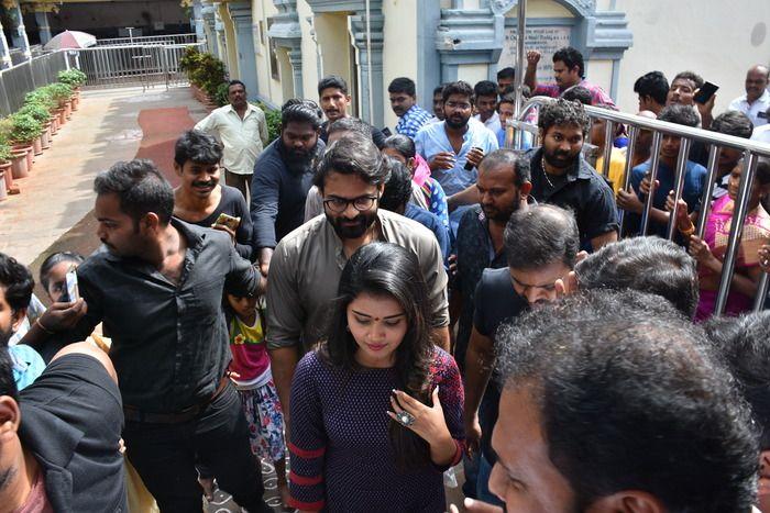 Tej I Love You Movie Team at Durga Temple Photos