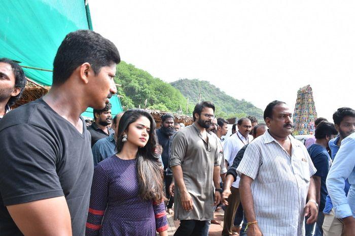 Tej I Love You Movie Team at Durga Temple Photos