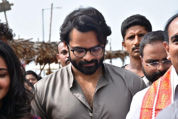 Tej I Love You Movie Team at Durga Temple Photos