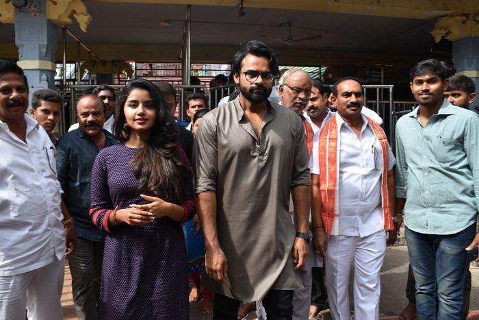 Tej I Love You Movie Team at Durga Temple Photos