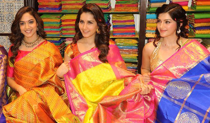 Telugu Actresses Launched GV Shopping Mall in Eluru Photos