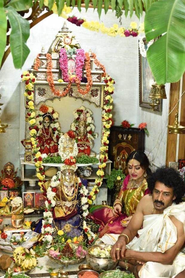 Varamahalakshmi Festival Celebration In Actress Priyanka Upendra House