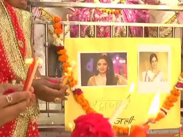 View Pictures: Here's How Fans Paid Tribute To Sridevi In Temples!