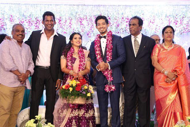 Vishal Sister Wedding Reception Unseen Photos