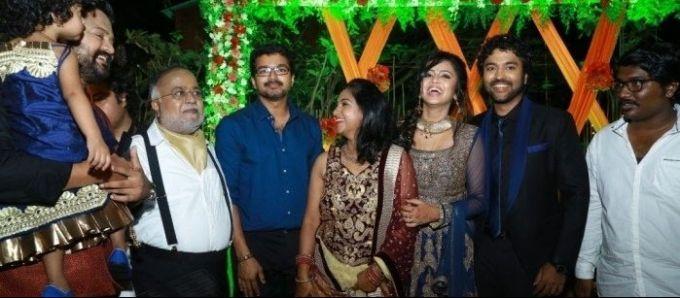 Actor Chandran and VJ Anjana Wedding Reception Photos