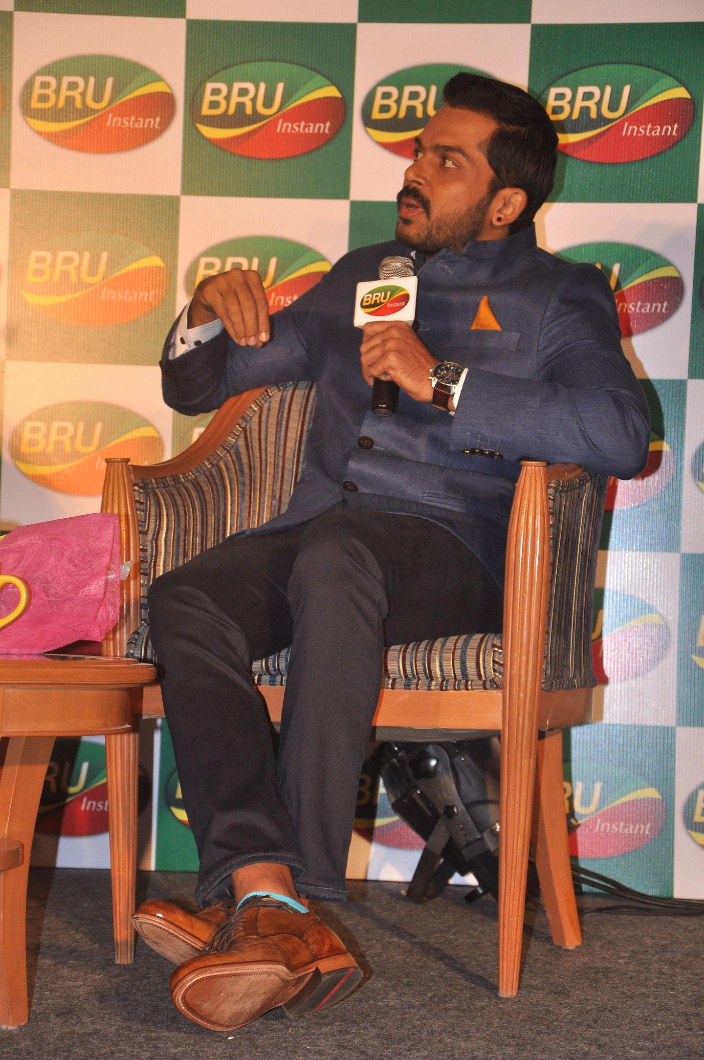 Actor Karthi and kajal Launch in bru Photos