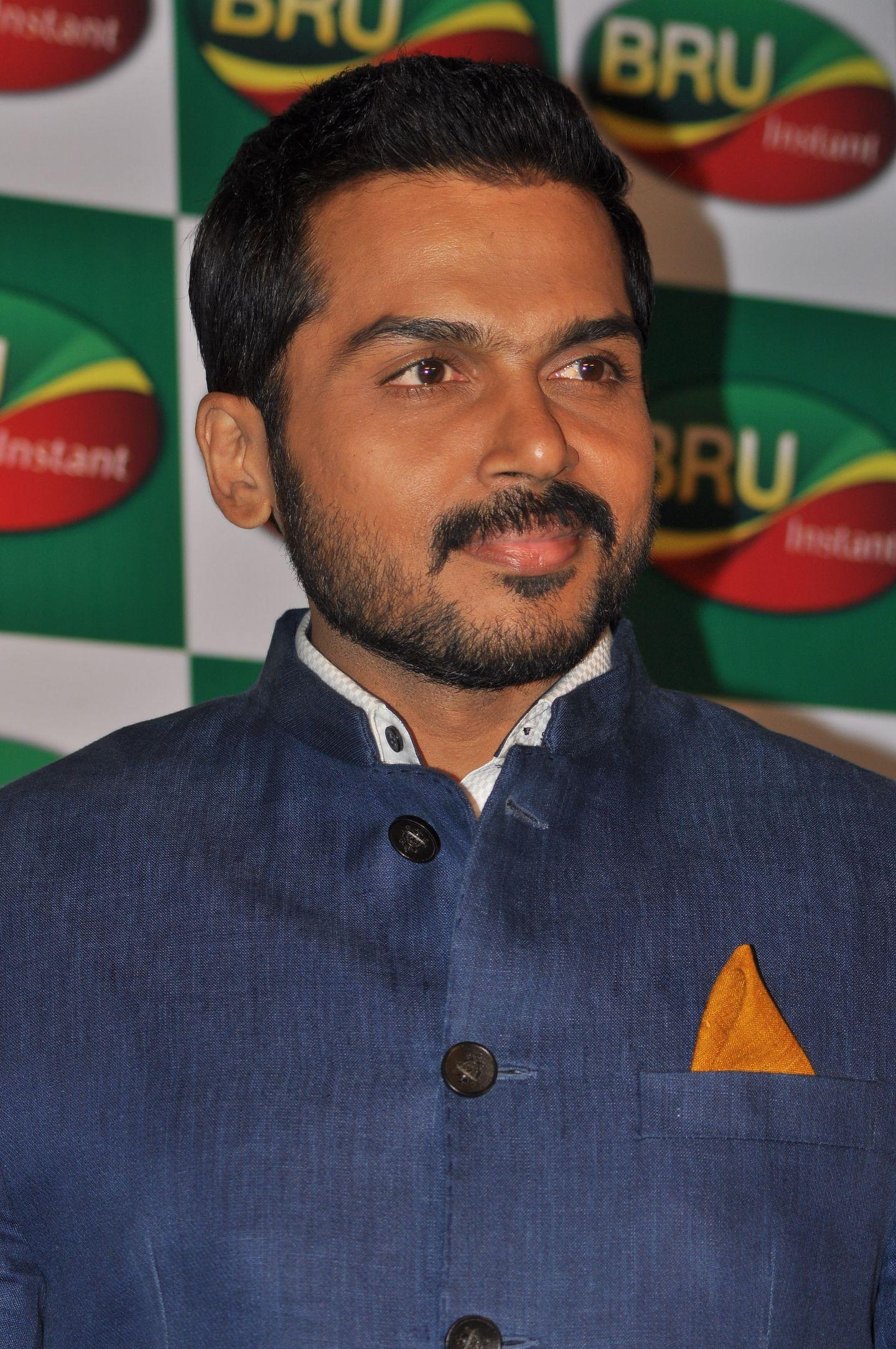 Actor Karthi and kajal Launch in bru Photos