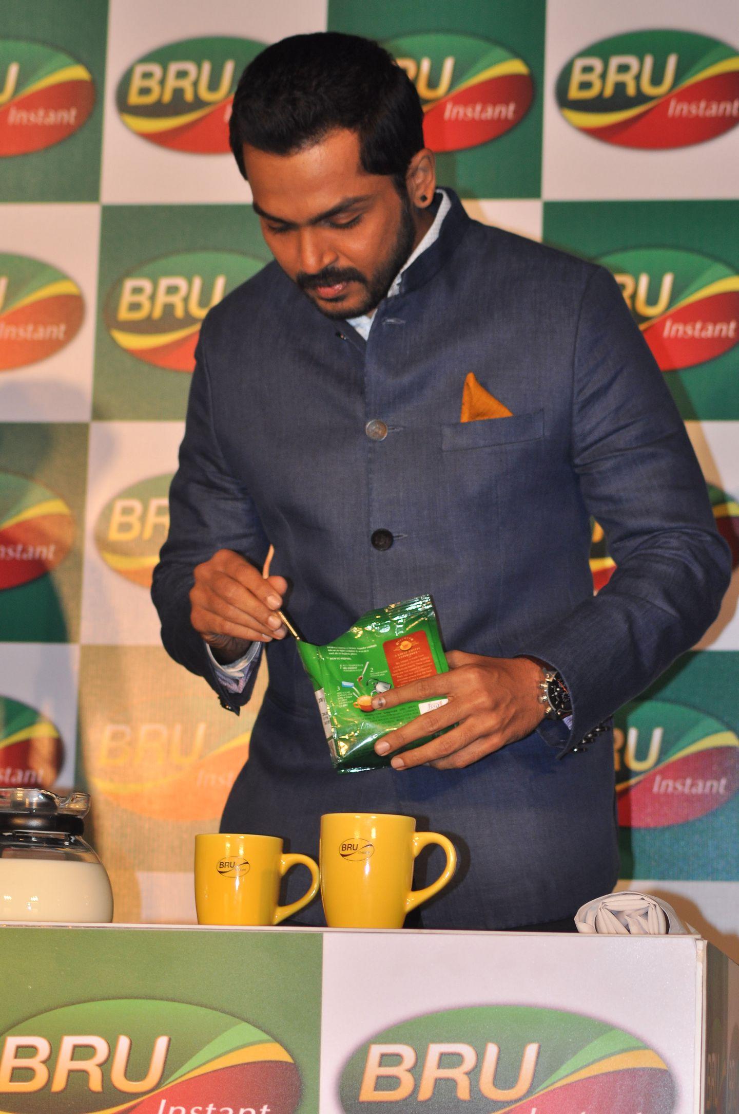 Actor Karthi and kajal Launch in bru Photos