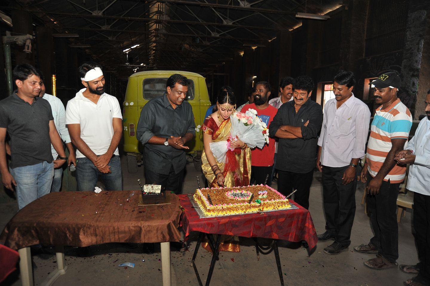 Actress Larissa Birthday Celebrations on the sets of Thikka Photos