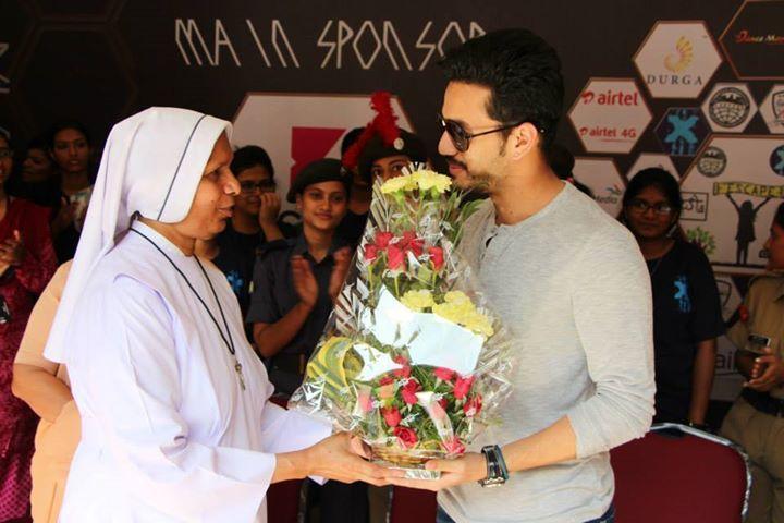 Akhil at the college fest of St. Francis College Photos