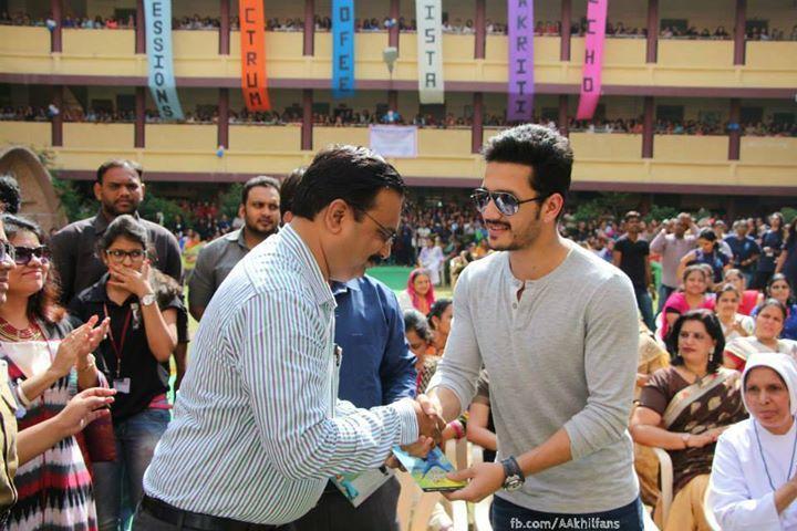 Akhil at the college fest of St. Francis College Photos