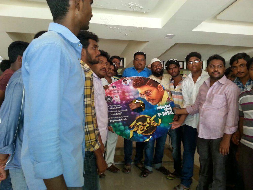 Allu Arjun Fans Celebration Sarrainodu Audio Launch Photos