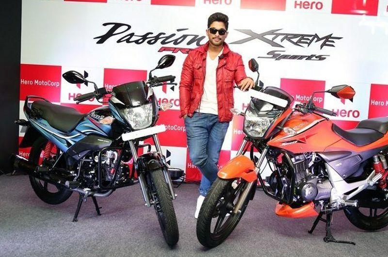 Allu Arjun launches Hero Motocorp Bike Photos