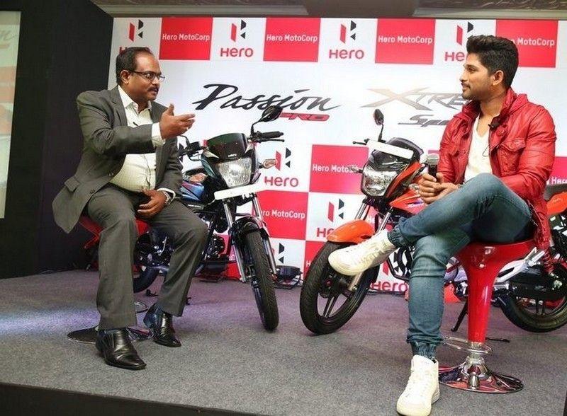 Allu Arjun launches Hero Motocorp Bike Photos