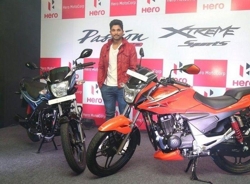 Allu Arjun launches Hero Motocorp Bike Photos