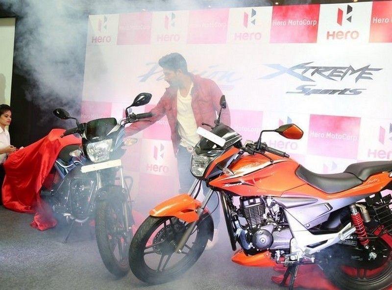 Allu Arjun launches Hero Motocorp Bike Photos