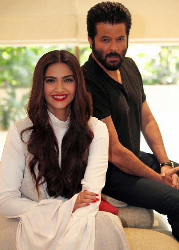 Anil Kapoor And Sonam Kapoor Interview Pics