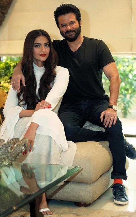 Anil Kapoor And Sonam Kapoor Interview Pics