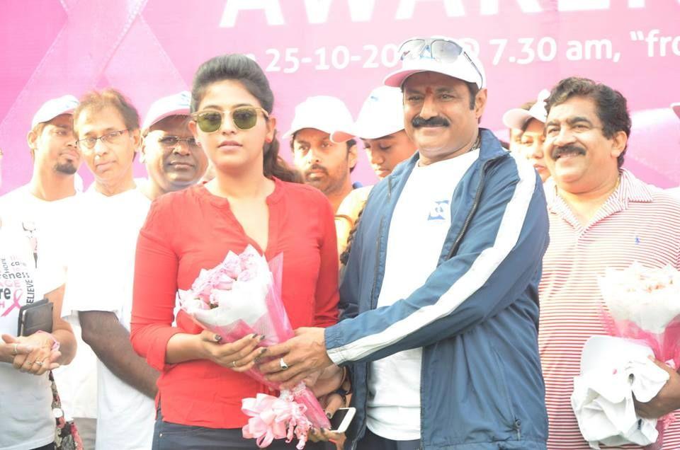 Balakrishna & Anjali at Breast Cancer Walk Photos