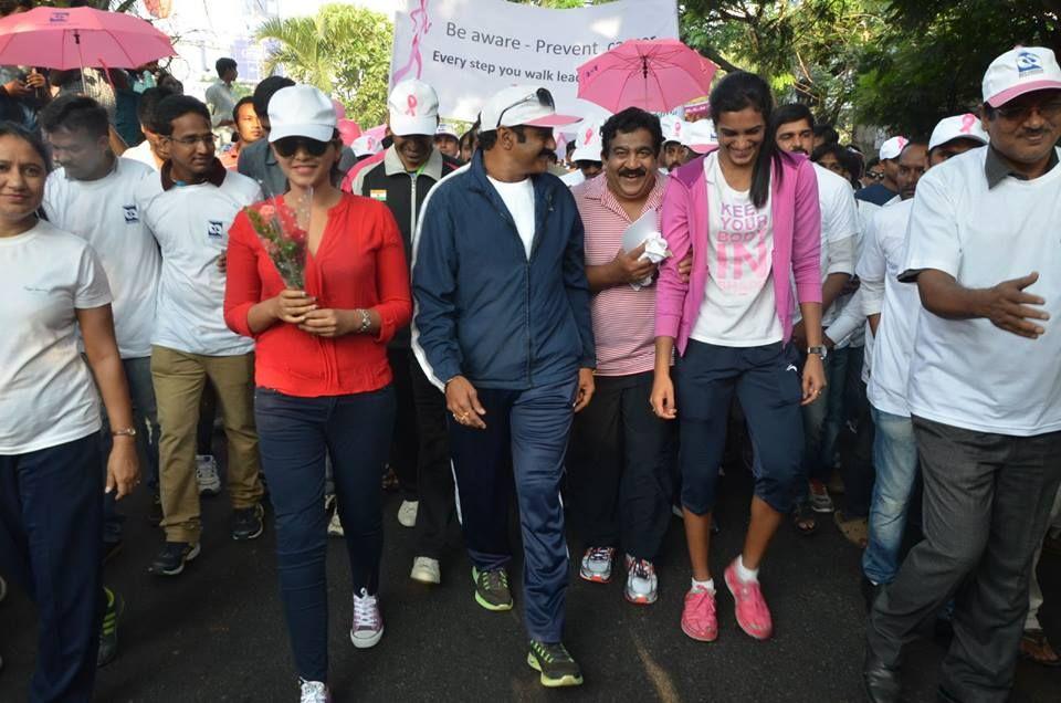 Balakrishna & Anjali at Breast Cancer Walk Photos