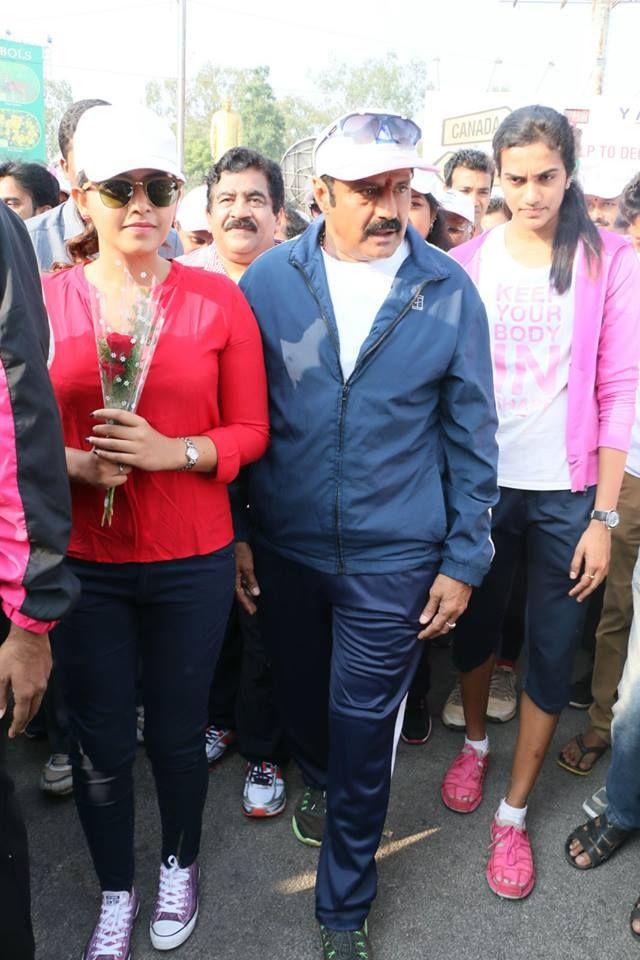 Balakrishna & Anjali at Breast Cancer Walk Photos