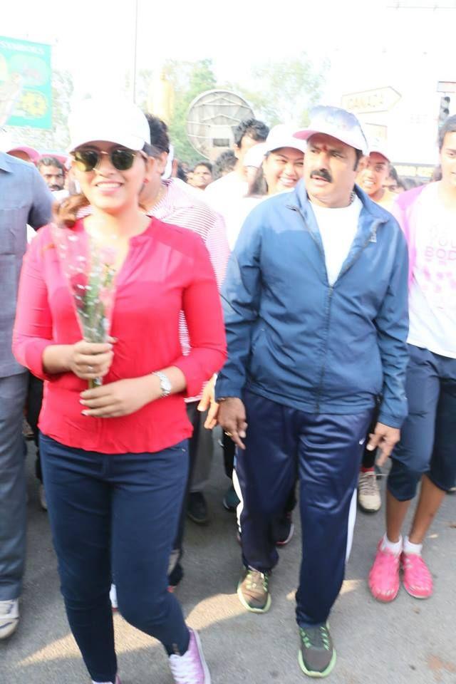 Balakrishna & Anjali at Breast Cancer Walk Photos