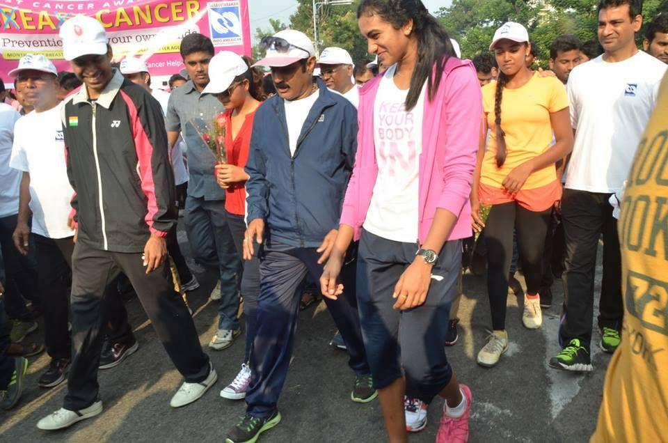 Balakrishna & Anjali at Breast Cancer Walk Photos