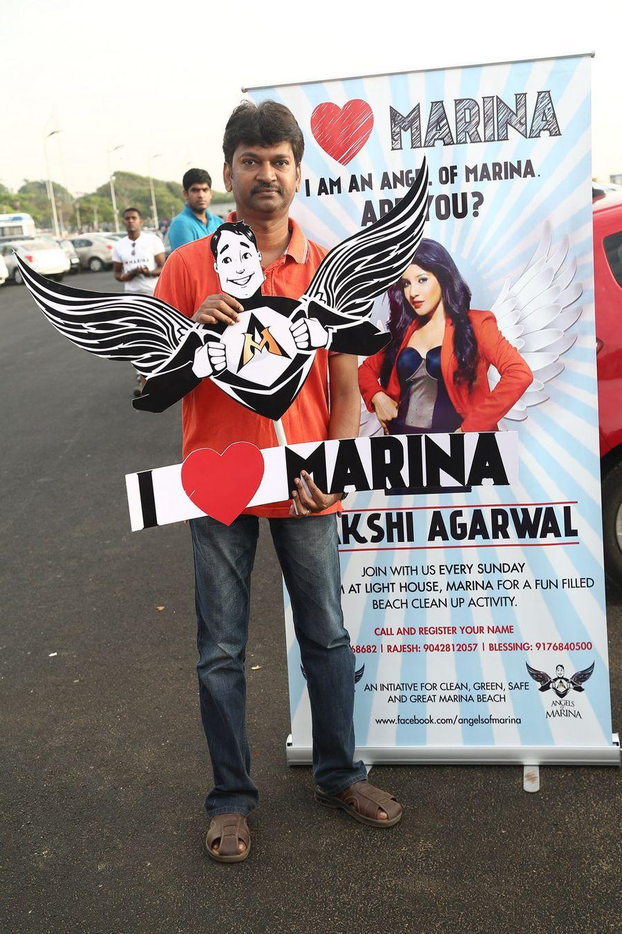 Beach Clean-Up with Actress Sakshi Agarwal at Marina Photos