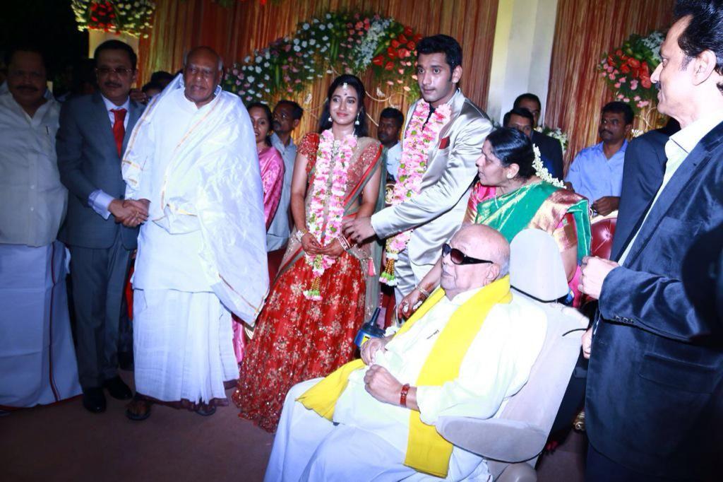 Celebrities at Arulnidhi and Keerthana Wedding Reception Photos