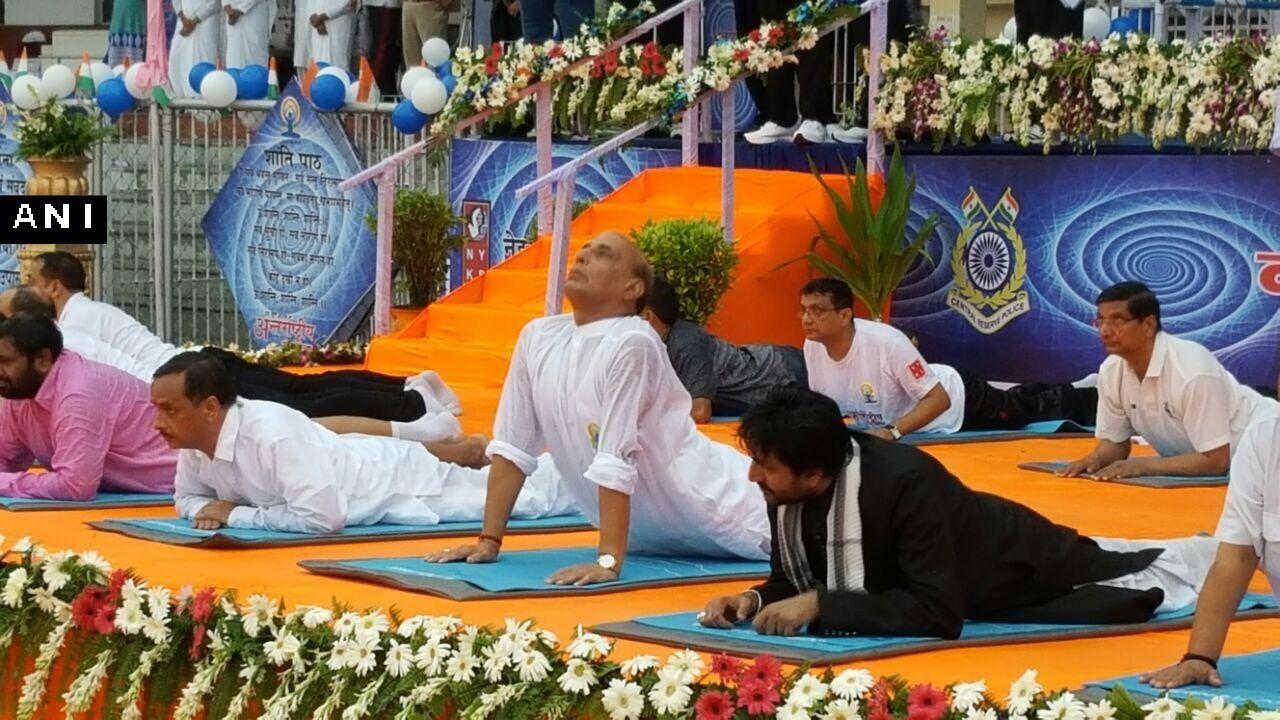 celebrities at international yoga day