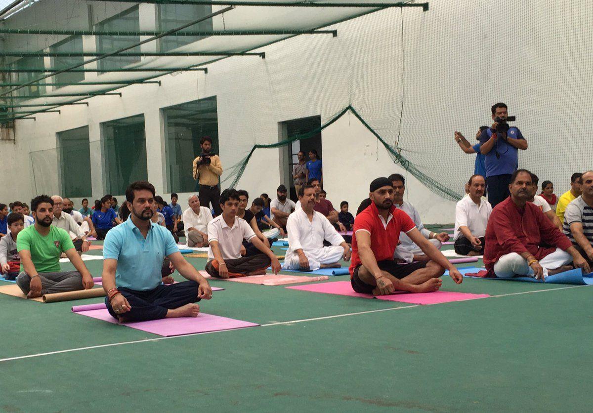 celebrities at international yoga day