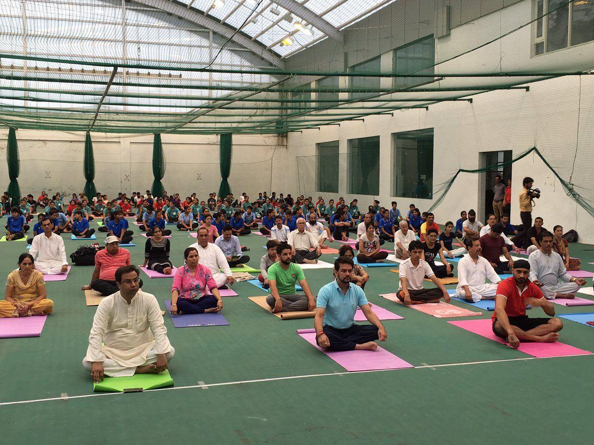 celebrities at international yoga day