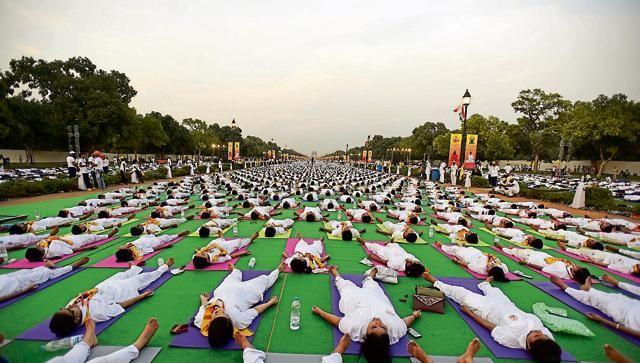 celebrities at international yoga day