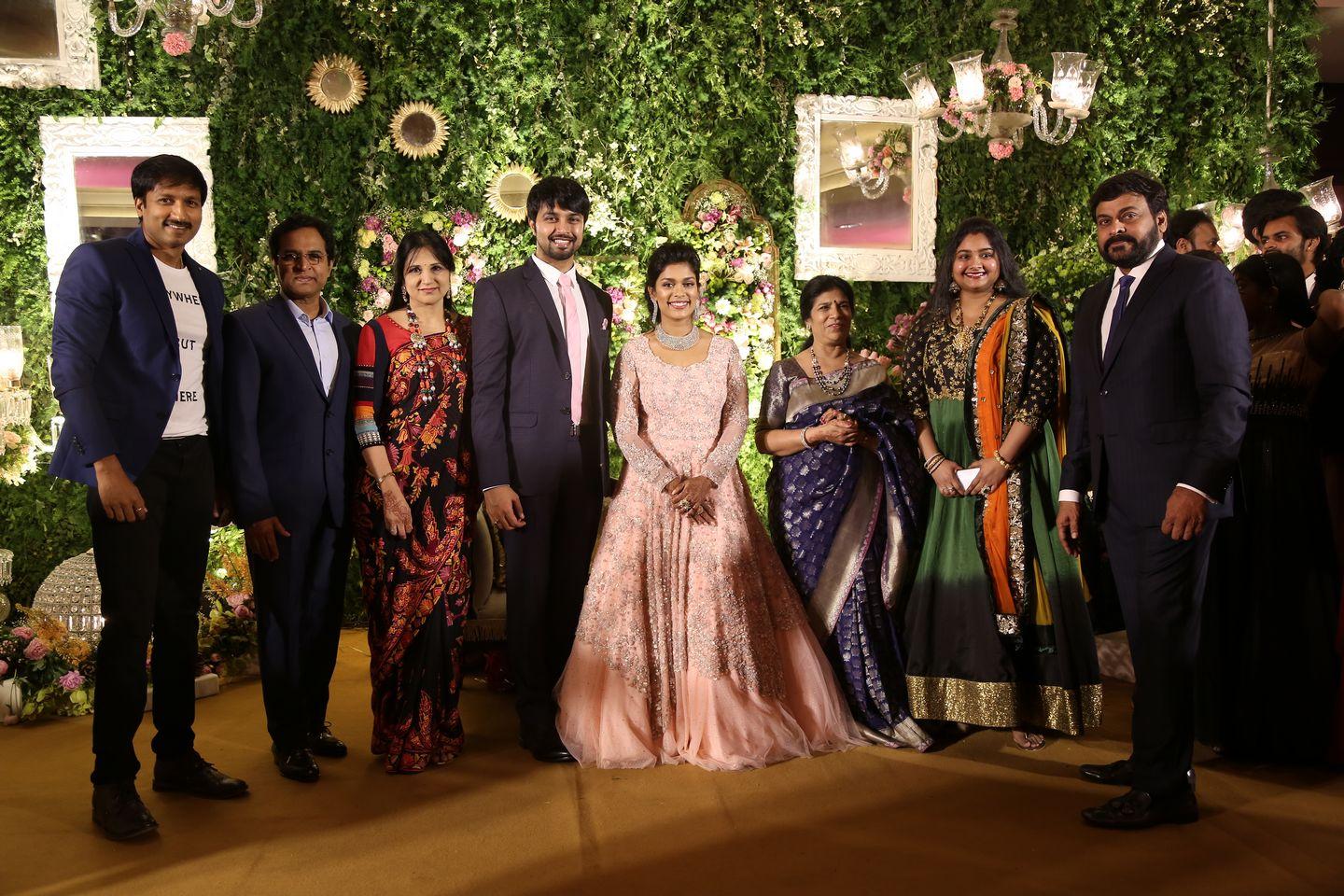 Celebrities at Sreeja Reception Pics