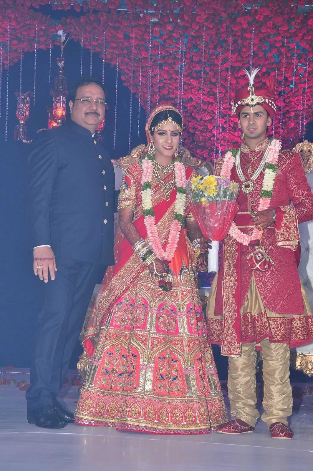 Celebrities At Thrupti And Ankit  Wedding Reception Photos