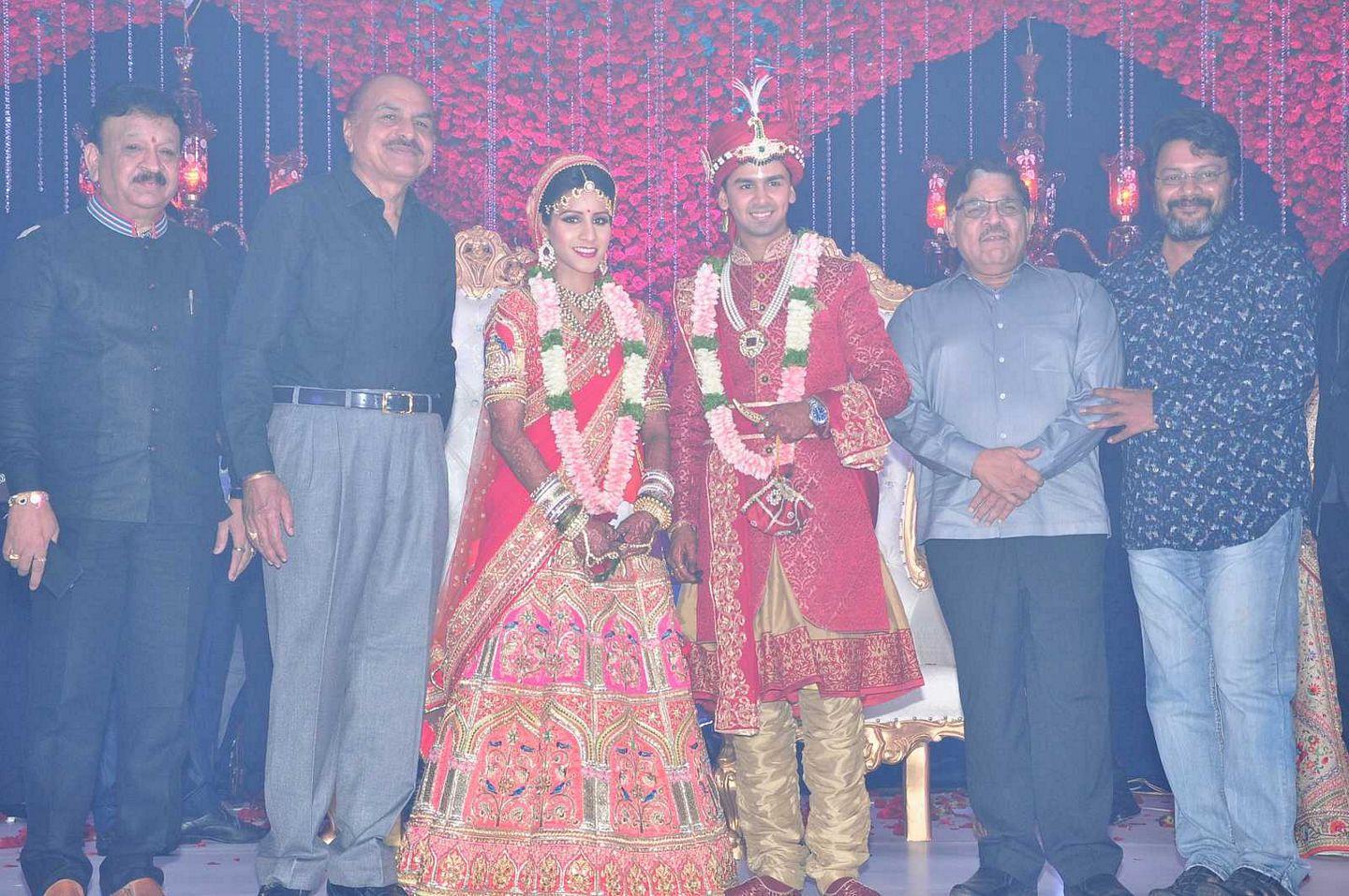 Celebrities At Thrupti And Ankit  Wedding Reception Photos