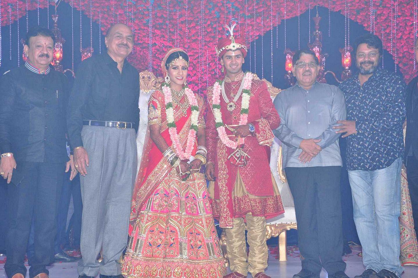 Celebrities At Thrupti And Ankit  Wedding Reception Photos