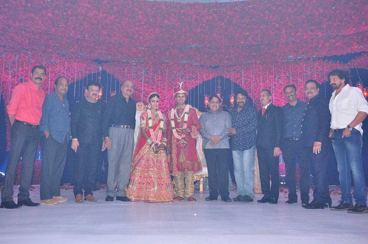 Celebrities At Thrupti And Ankit  Wedding Reception Photos