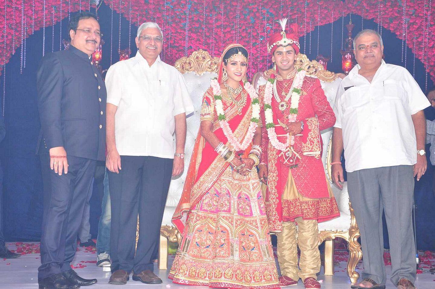 Celebrities At Thrupti And Ankit  Wedding Reception Photos