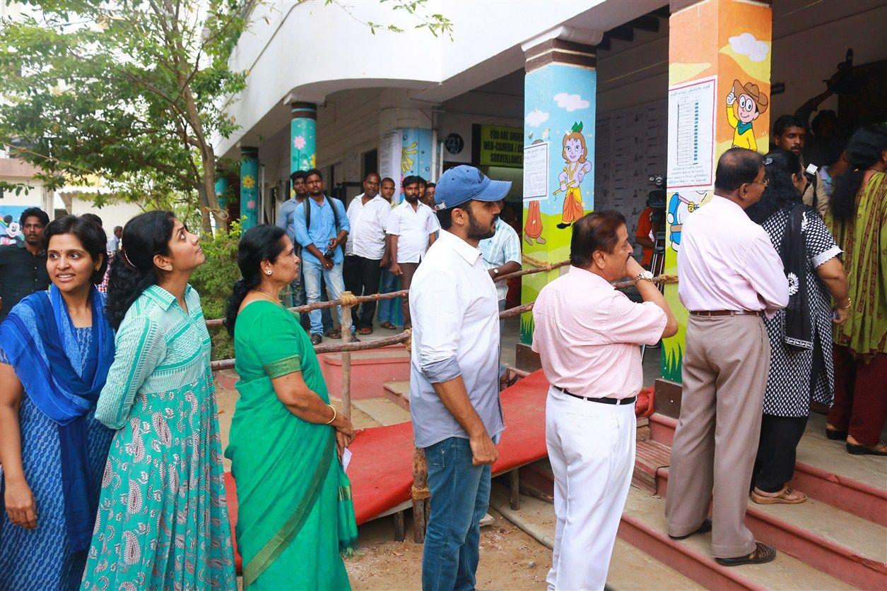 Celebrities Vote in Tamil Nadu Elections 2016 Photos