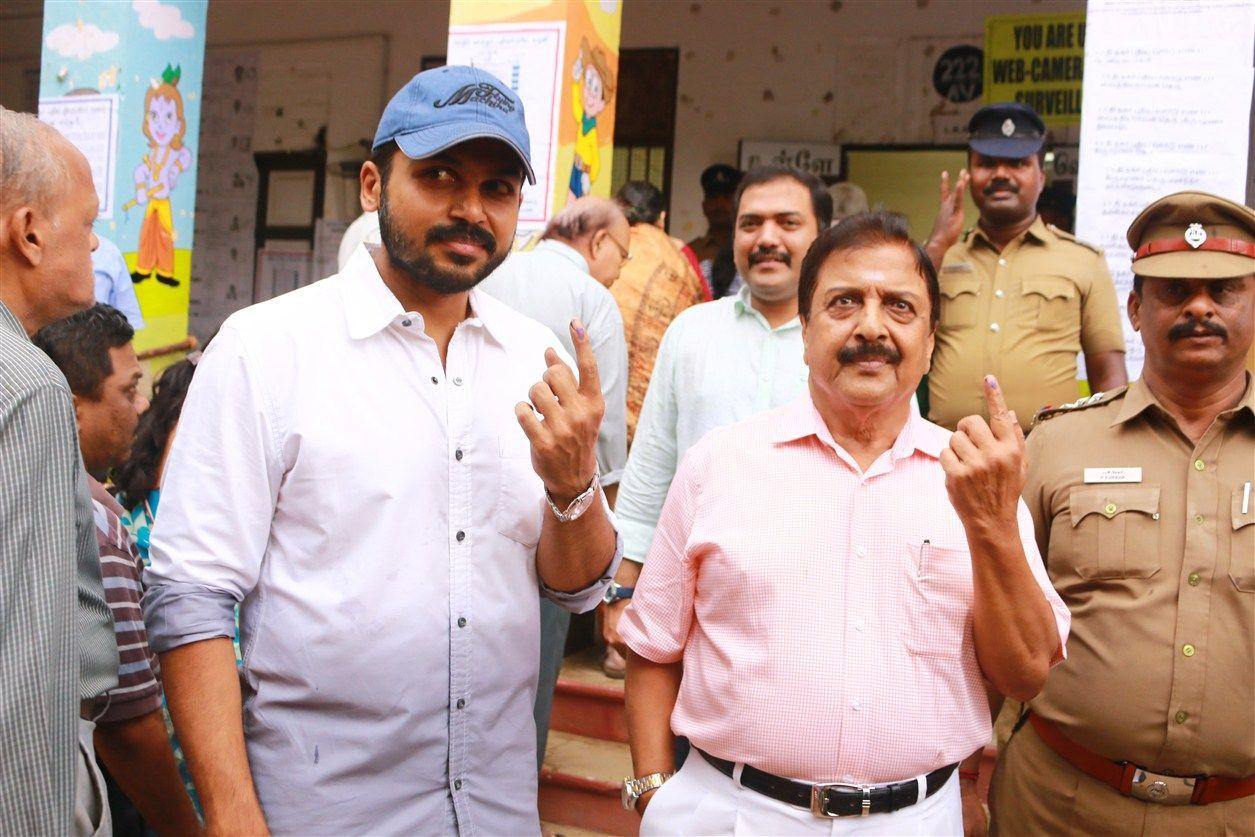 Celebrities Vote in Tamil Nadu Elections 2016 Photos